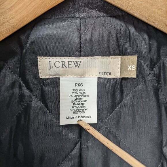AVAILBLE!!! NWT JCrew Petite XS wool blend coat with quilted lining - super warm - Picture 5 of 6